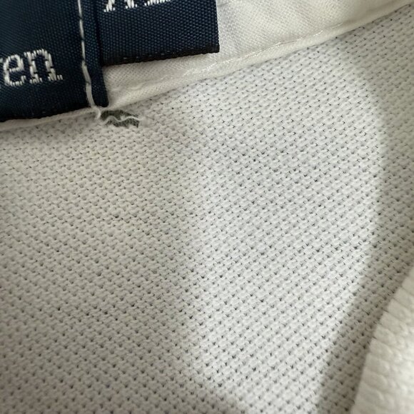 VTG Polo Ralph Lauren Big Pony Rugby Shirt Rare White On White Classic Mens XL - Picture 6 of 9